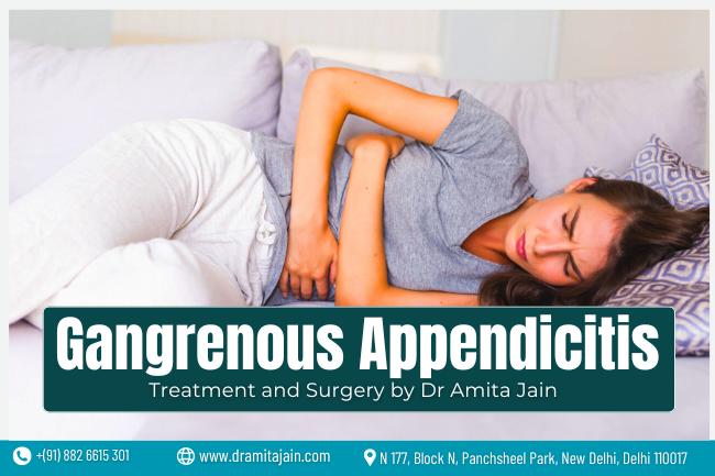 Dr Amita Jain top surgeon for Gangrenous Appendicitis